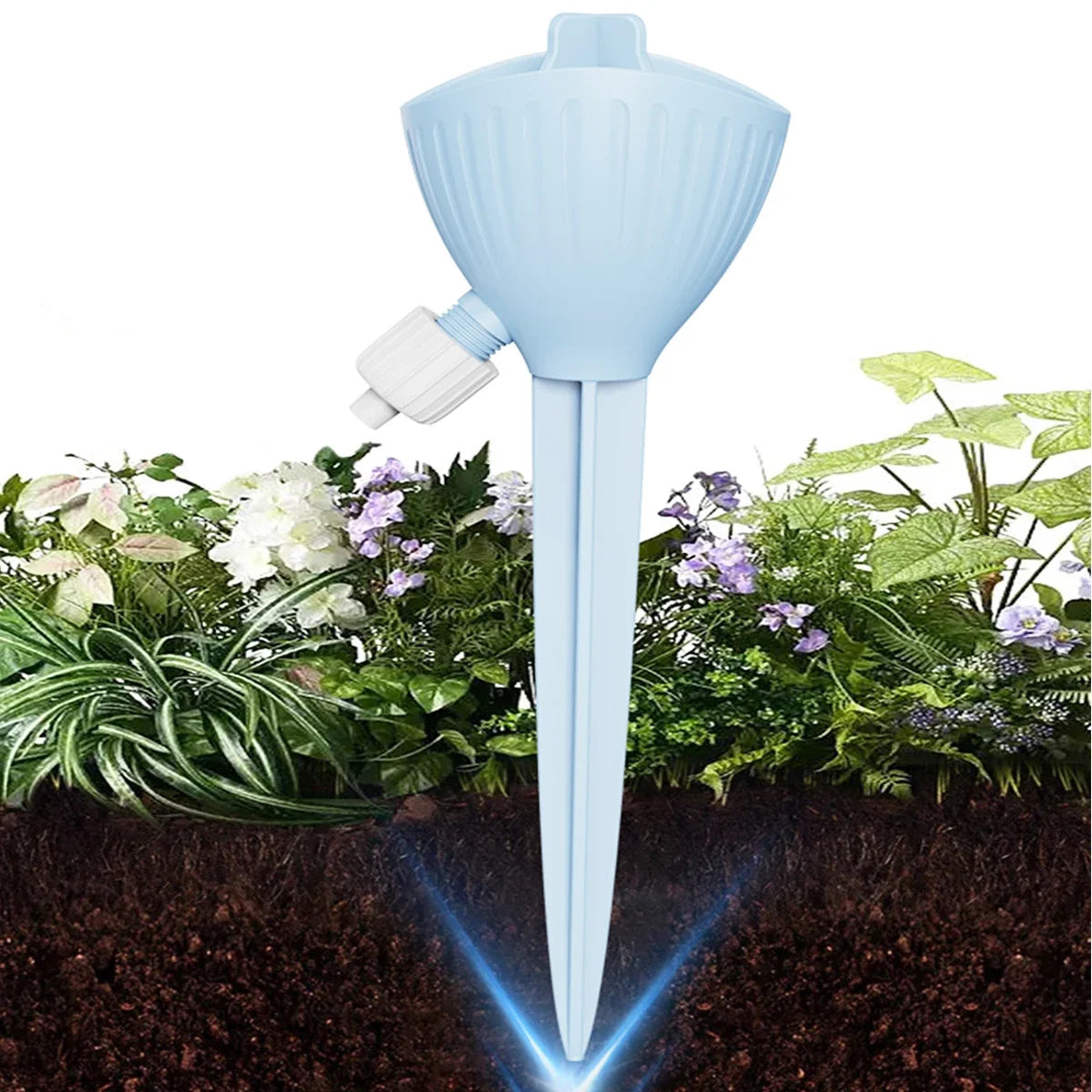 Verstellbares Tropfbewässerungssystem für Pflanzen im Garten