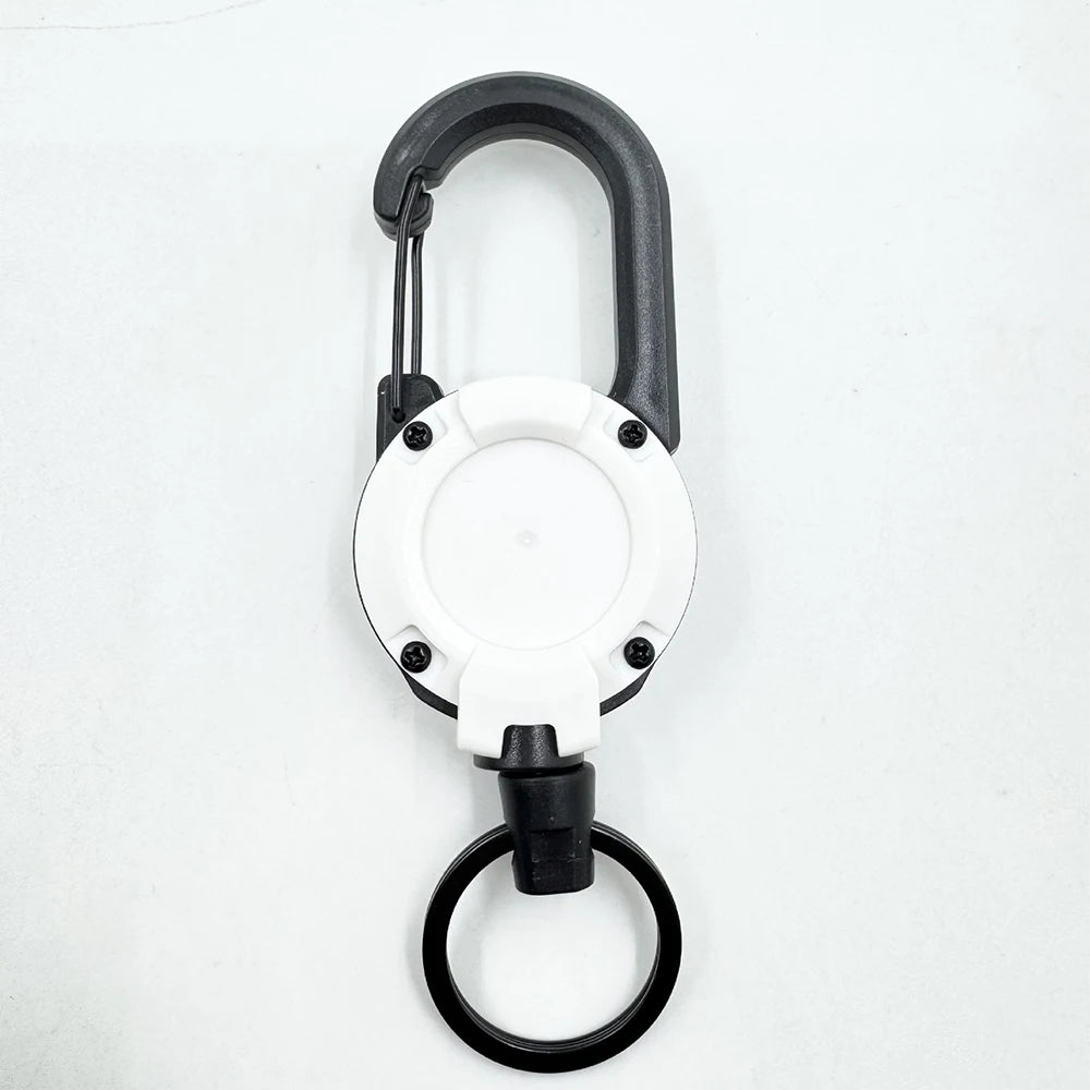 Ausziehbarer Metall Schlüsselanhänger mit Karabiner diebstahlsicher für Outdoor