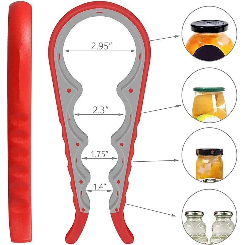 5-in-1 Multifunktionaler Glasöffner mit rutschfestem Silikongriff für Küche
