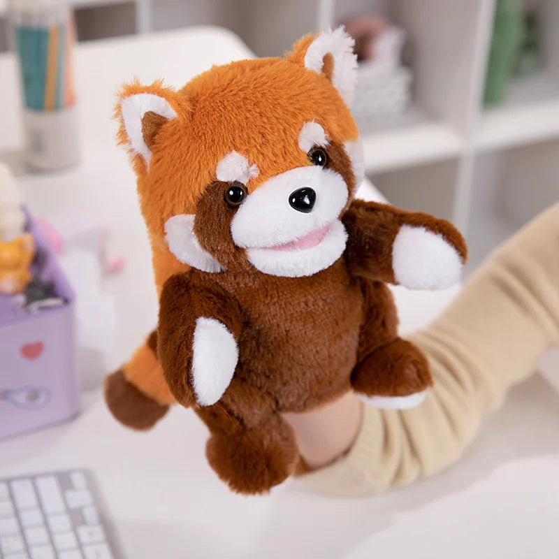 Gefüllte Plüsch Handpuppen Set Kawaii Tierpuppen pädagogisch für Kinder