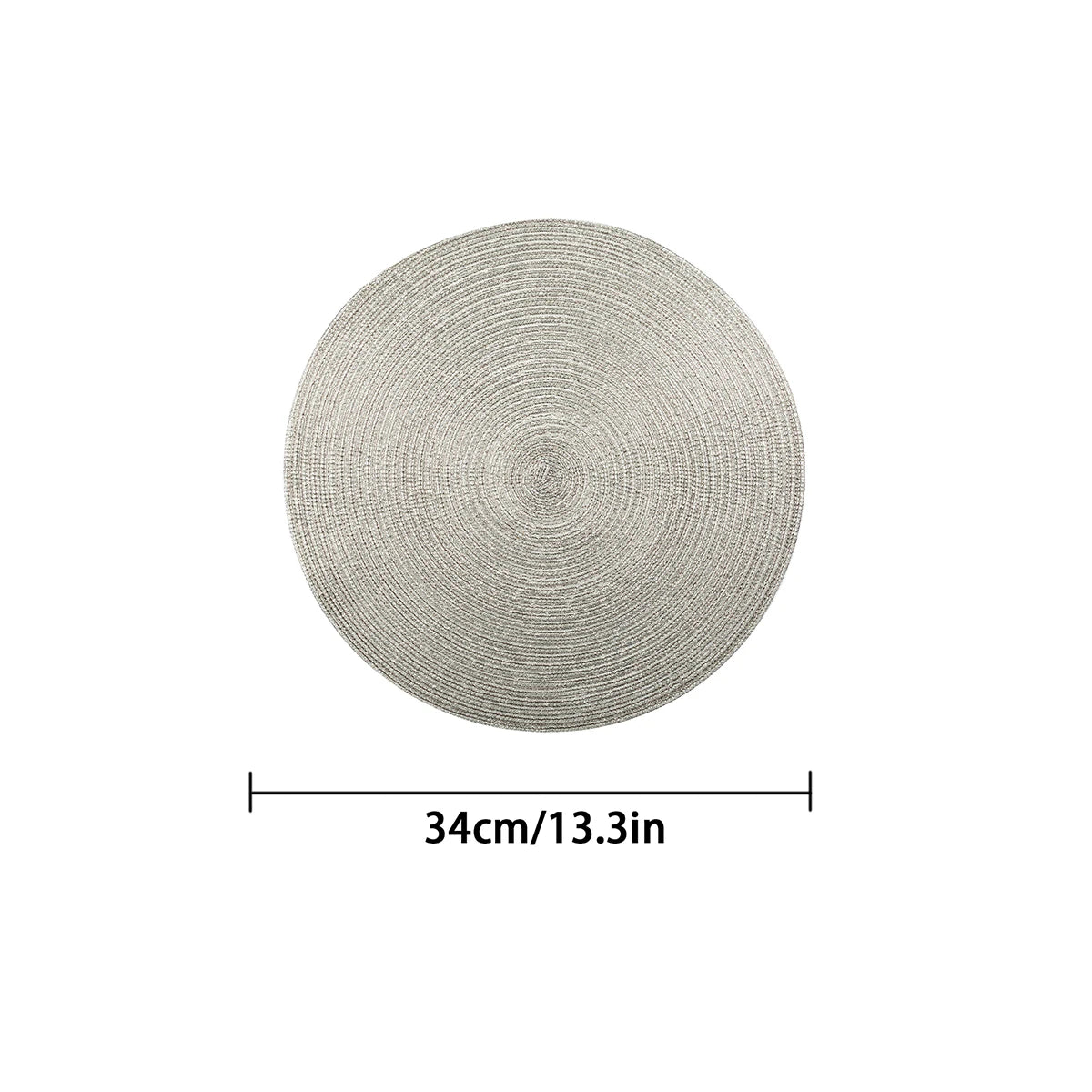 12er Set Runde Geflochtene Tischsets Hitzebeständig für Weihnachten