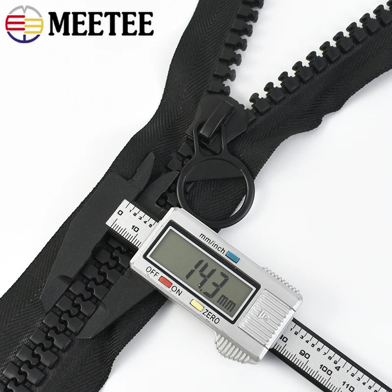 Extra grosser Resin Reissverschluss offen 60-200 cm fuer Jacken Taschen