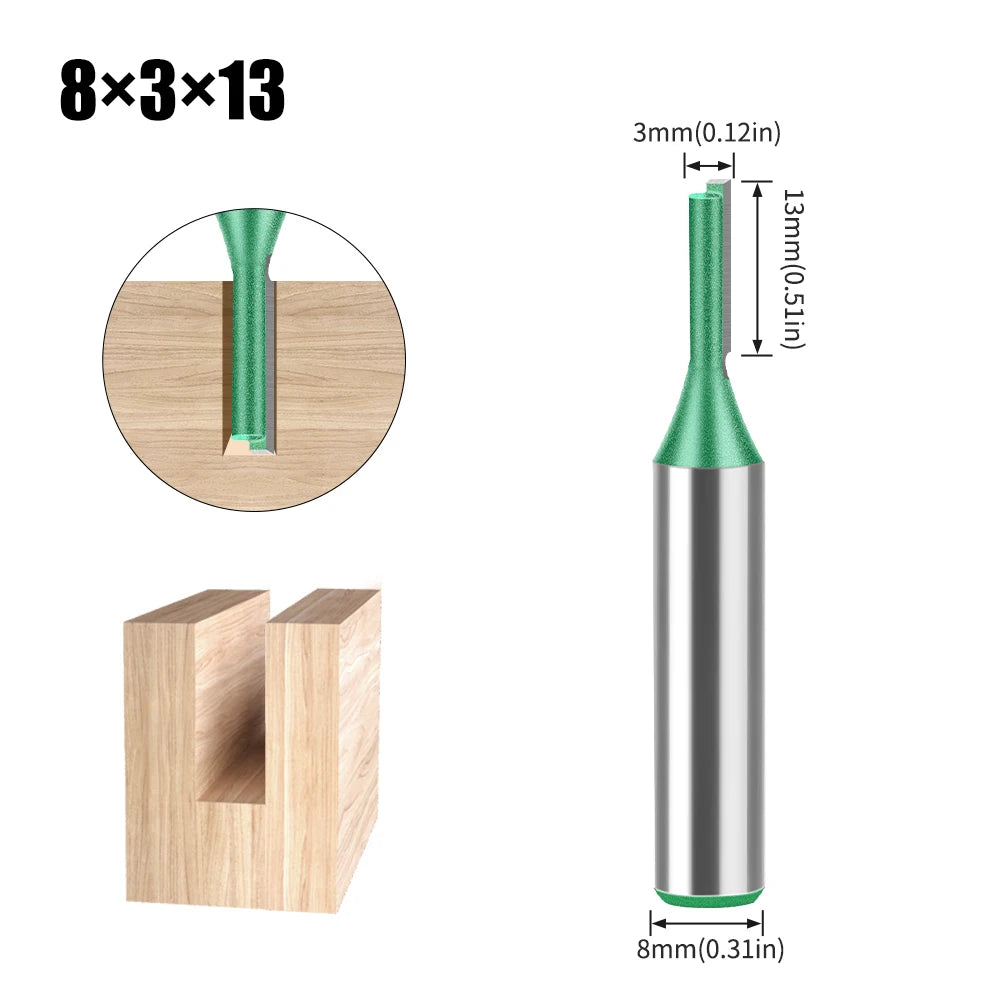 Wolfram Hartmetall Router Bit mit Doppel-Flöte für Holz in verschiedenen Größen