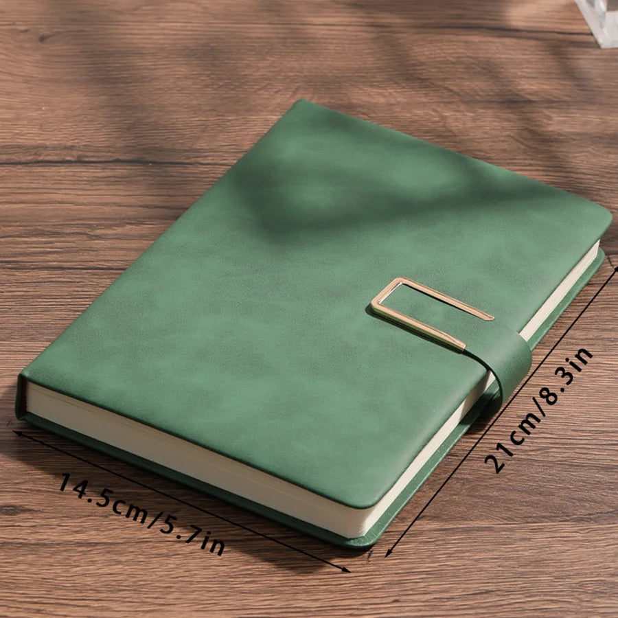 Elegantes A5 Leder-Notizbuch mit U-Schnalle, personalisiertes Softcover, 6 Farben