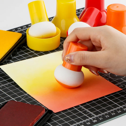 Präzise - Schonend: 3-teiliges bunte Papier-Pouncers mit praktischer Aufbewahrung