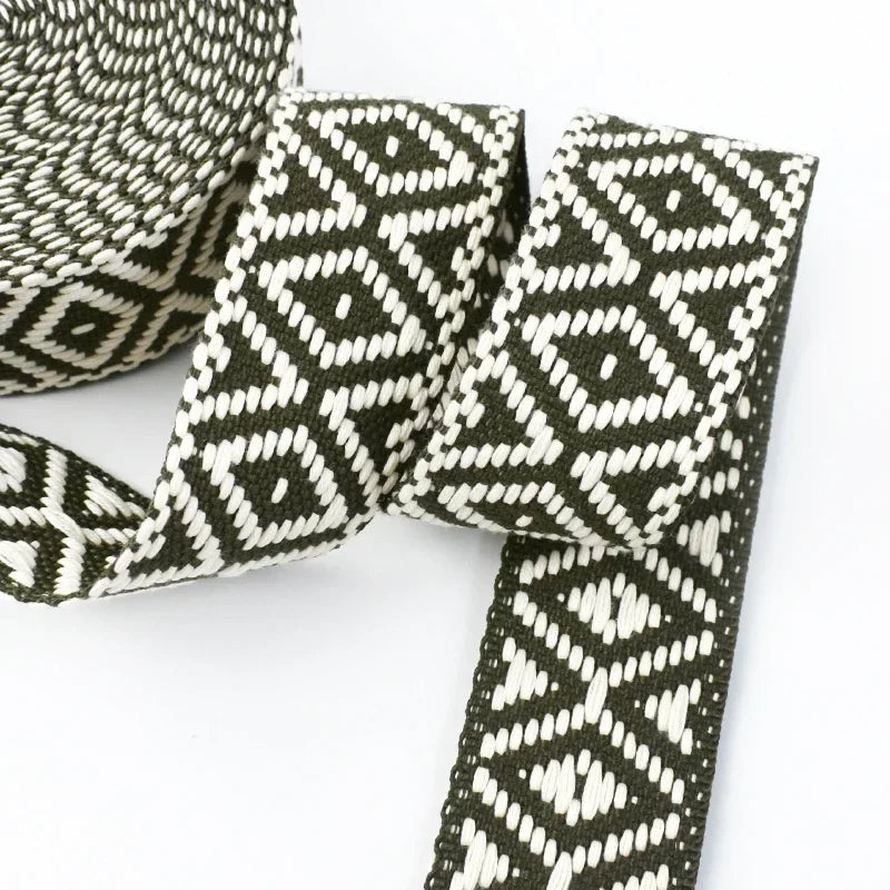 Robustes 38mm Gurtband Jacquard Polyester Baumwolle für Taschen und DIY