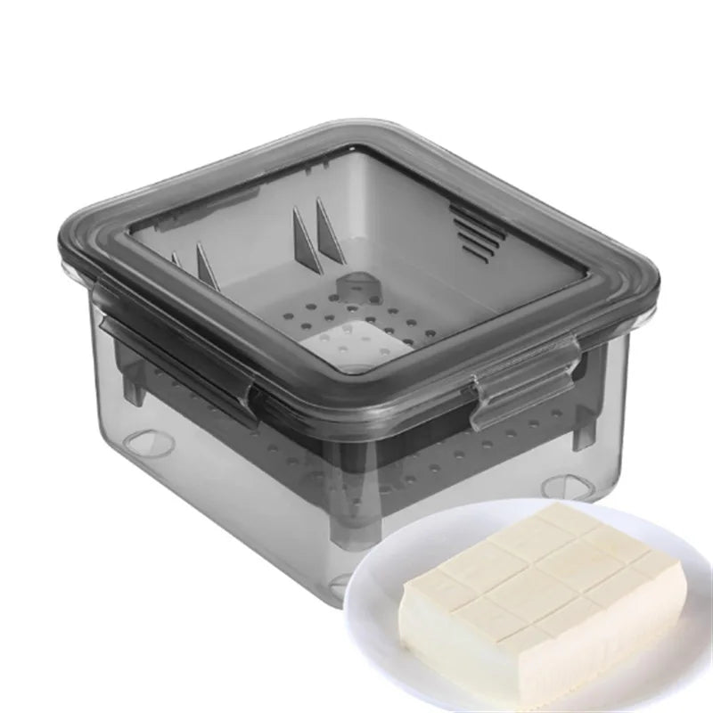 Kunststoff Tofu Presse Set mit Käsetuch für hausgemachten Tofu