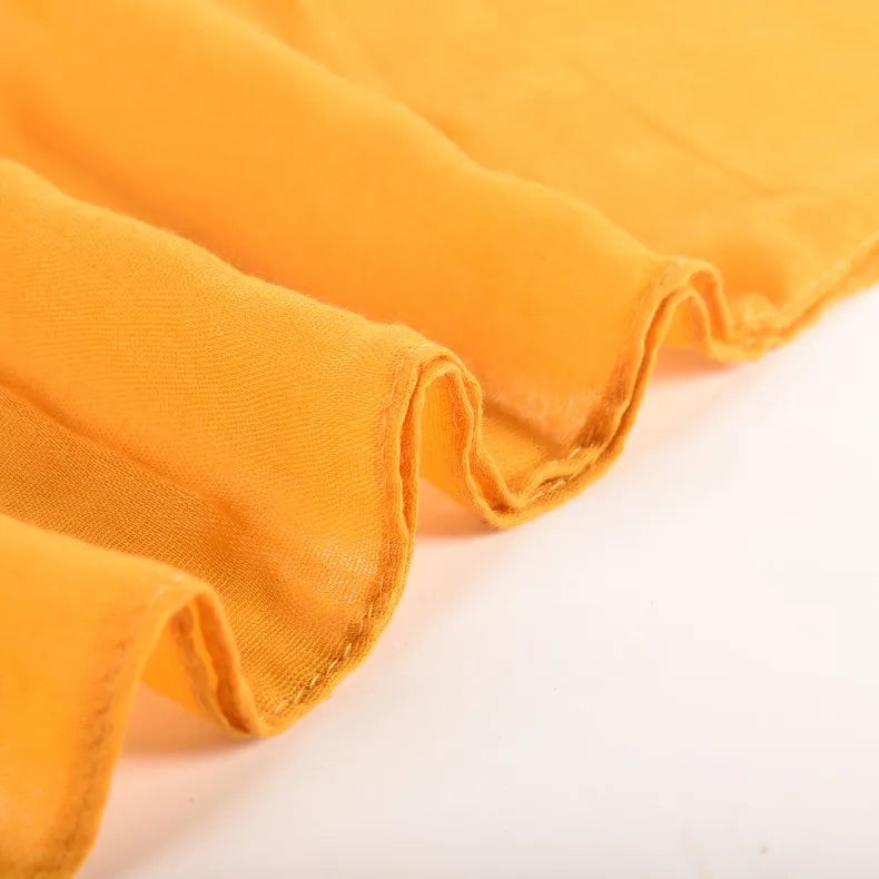 Damen Schal Baumwolle Leinen lang 90x180cm uni zart weich vielseitig