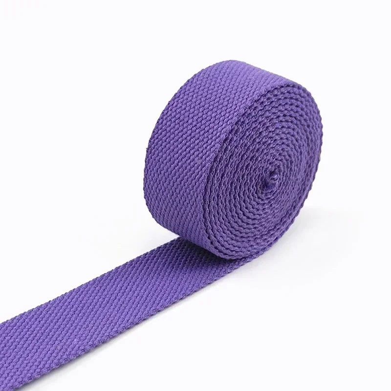 5M Polyester Baumwoll Gurtband 2mm dick für Rucksack Gürtel Kleidung 20-50mm breit