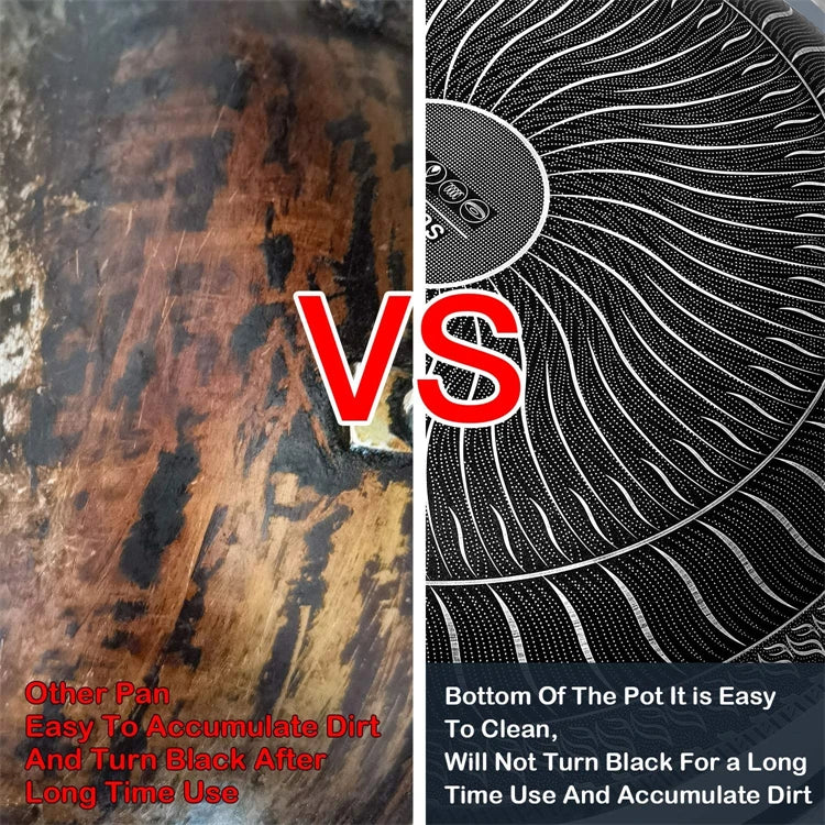 Antihaft Edelstahl Bratpfanne mit Glasdeckel 28 cm