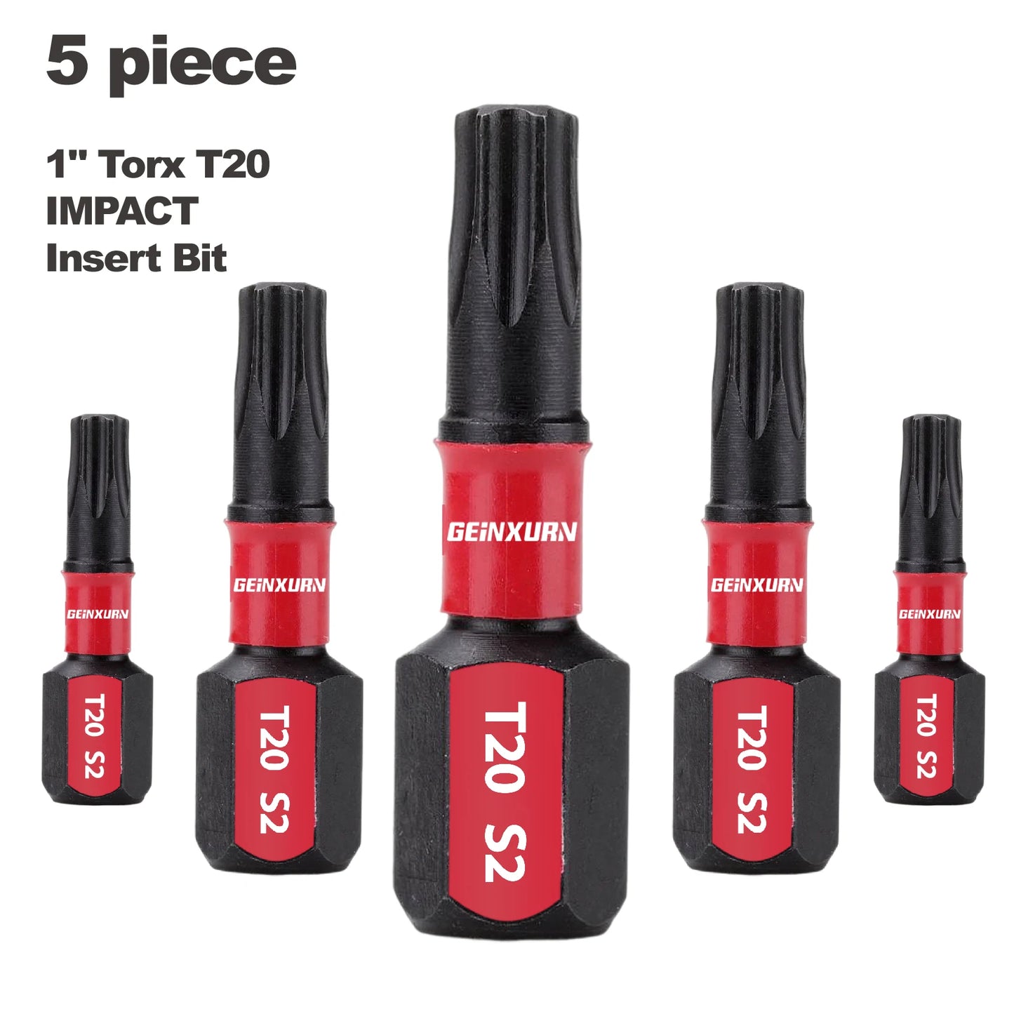 Impact Torx T20 Schraubendreher-Bit 1 Zoll magnetisch S2 Stahl Set