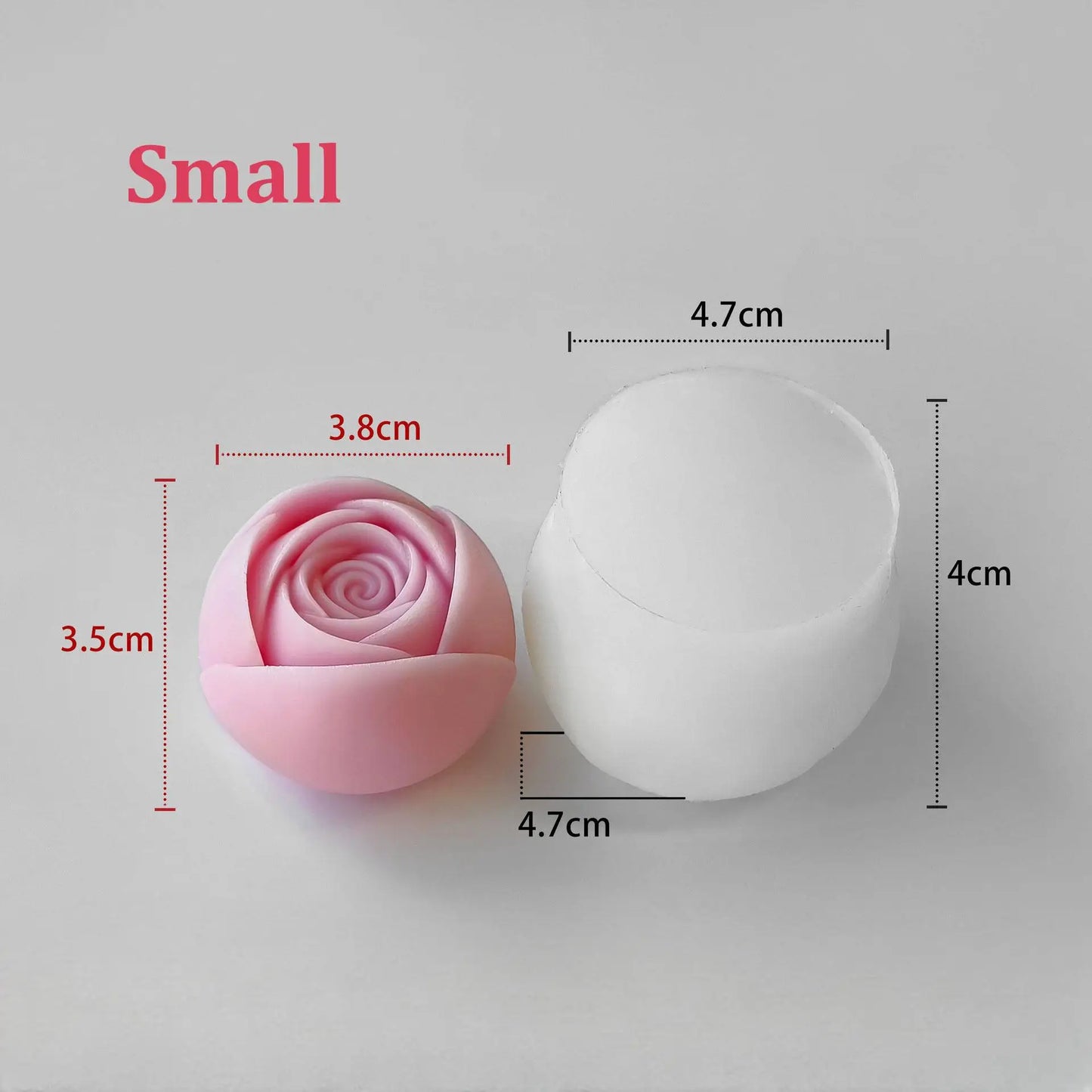 3D Rose Ball Silikonform für Kerzen, Eiswürfel, Seife und Kuchen-Yabubest - Home & More