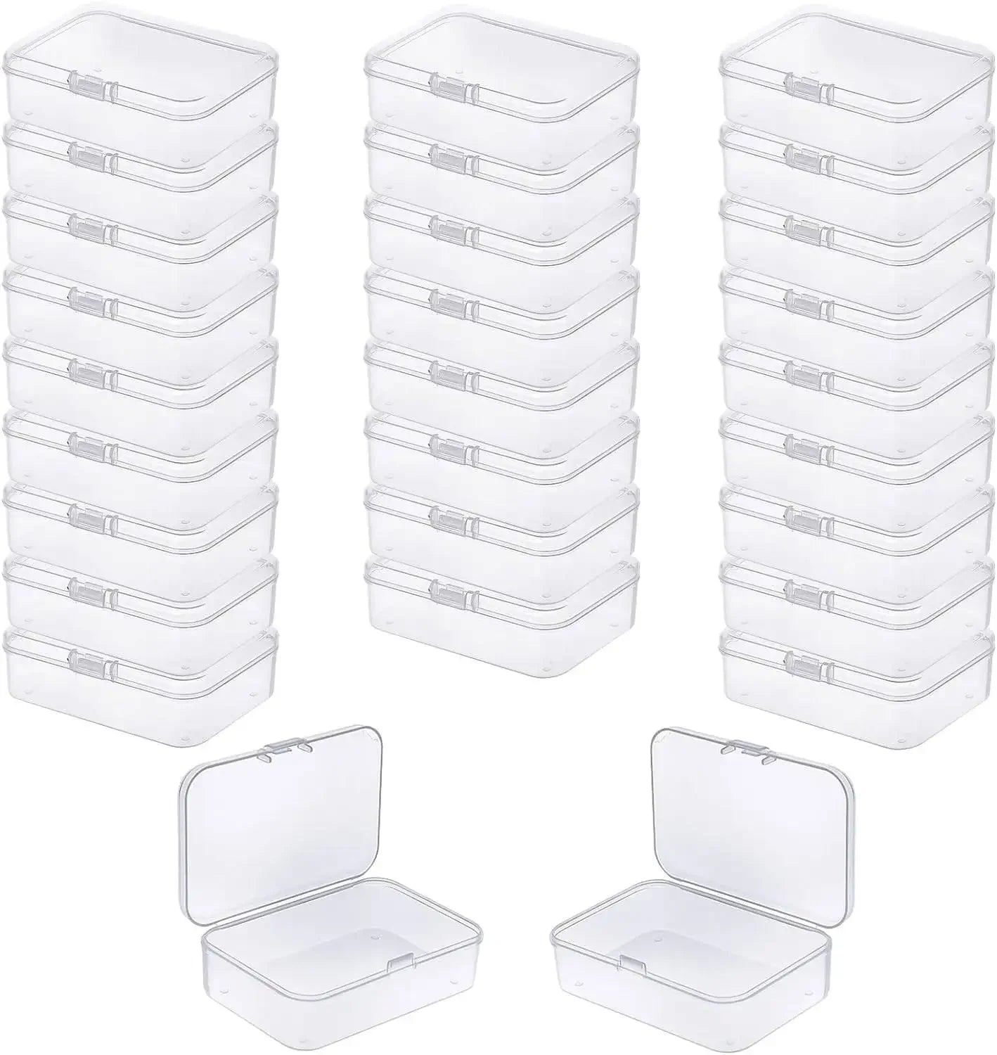 6er Set transparente Mini-Organizer mit Klappdeckel für kleine Gegenstände
