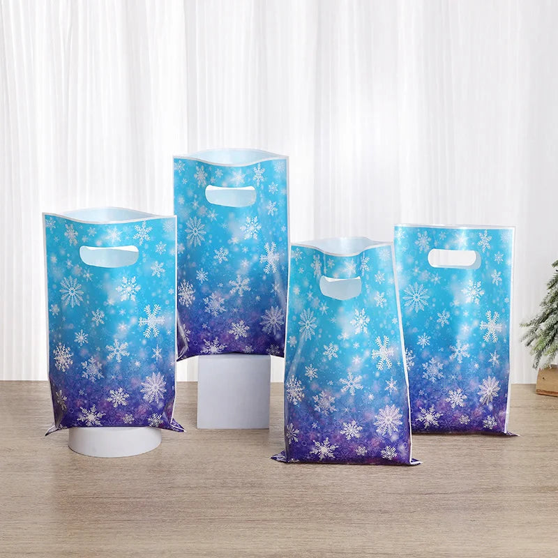 Festliche Schneeflocken Geschenkbeutel für Party und Feiertage