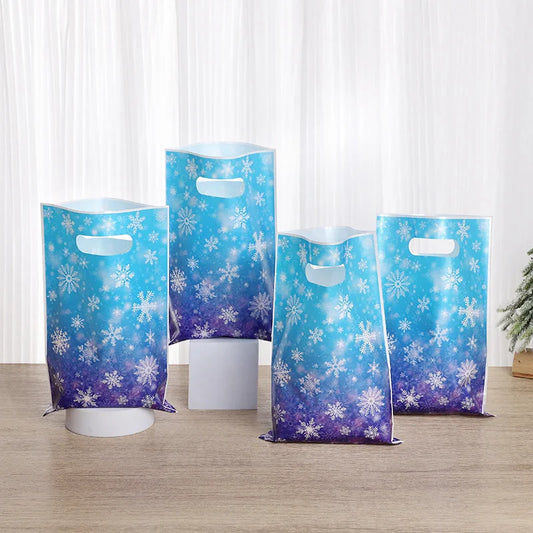 Festliche Schneeflocken Geschenkbeutel für Party und Feiertage