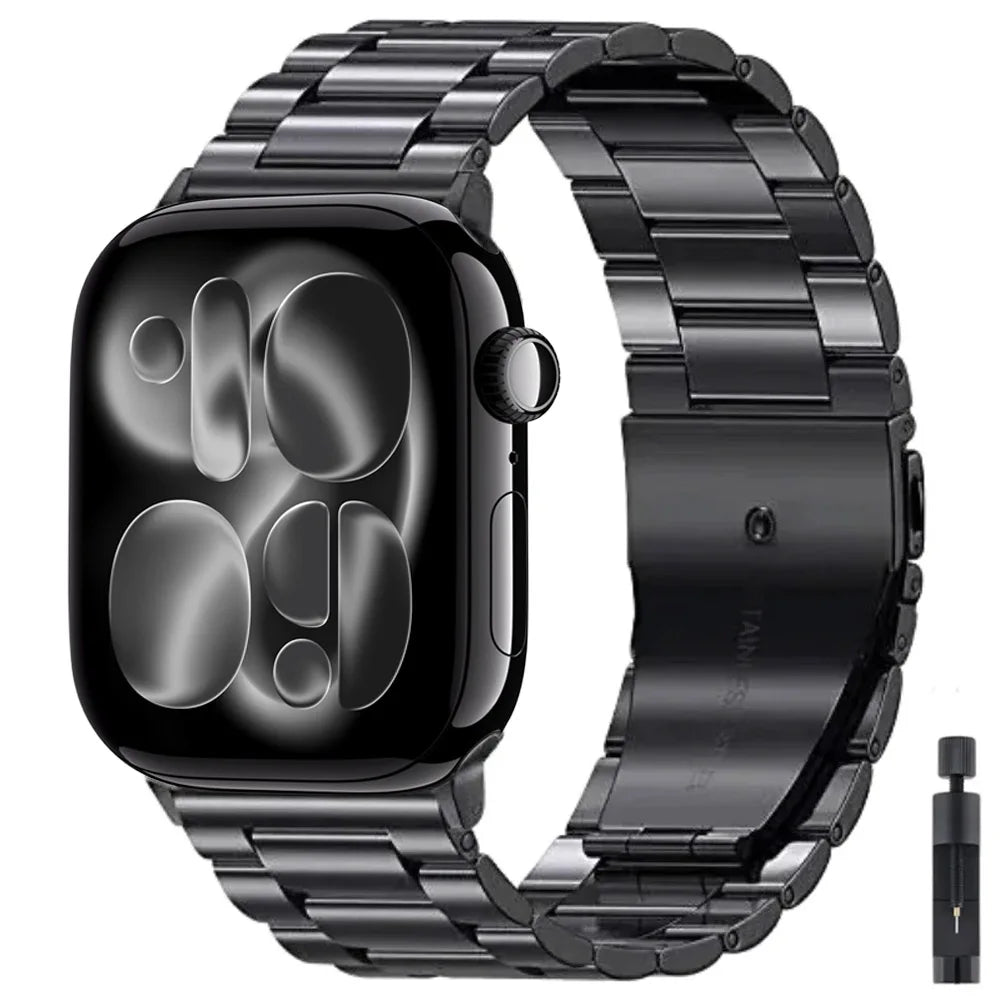 Edelstahl Metallarmband kompatibel mit Smartwatch 38-49 mm verschiedene Modelle