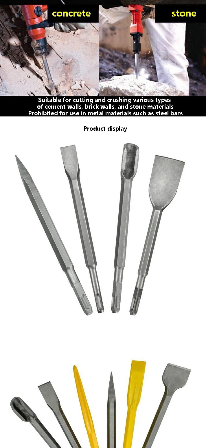 SDS PLUS Flachmeißel für Beton Wand mit breiter Spitze