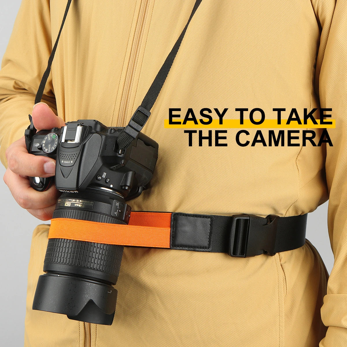 Verstellbarer Kameragurt für Outdoor: DSLR Hüftgurt, sicher bei Radfahrt und Wandern