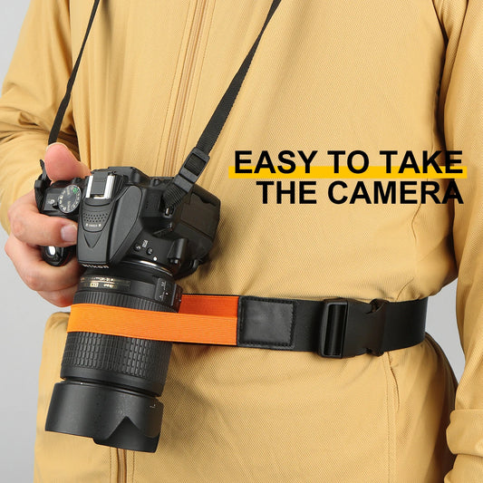 Verstellbarer Kameragurt für Outdoor: DSLR Hüftgurt, sicher bei Radfahrt und Wandern
