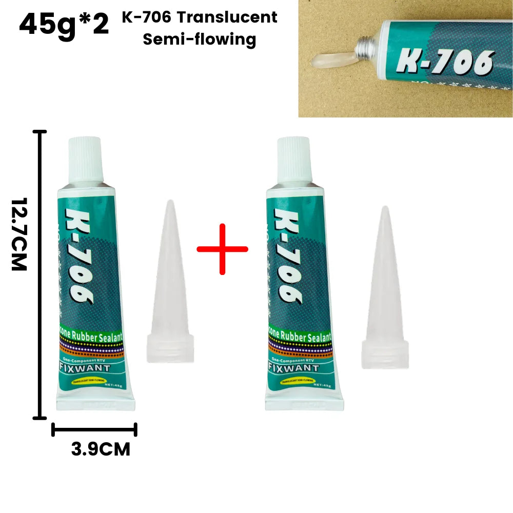 Silikon Dichtungskleber 45g in Schwarz Weiß Transparent für Elektronik