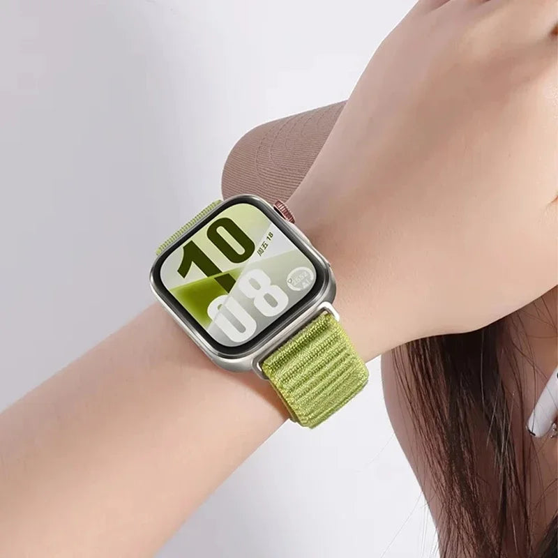 Nylon-Schlaufenarmband, atmungsaktiv und komfortabel für Smartwatches