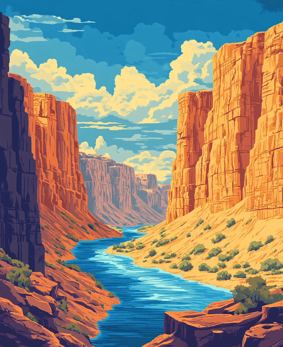 Leinwand Malen nach Zahlen Aquarell Landschaft DIY Ölgemälde 40x50 bis 60x75cm