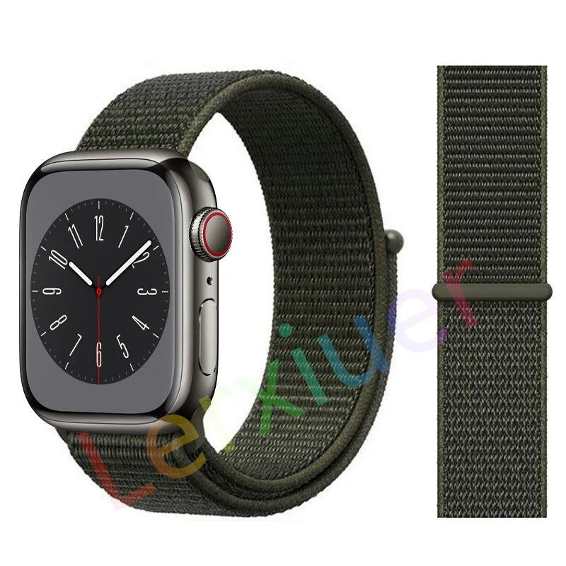 Nylon Schlaufenarmband für Apple Watch alle Serien und Größen