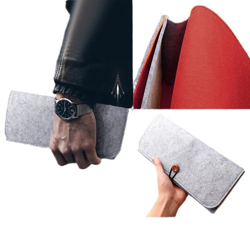 Schutzhülle aus Filz für mobile Geräte mit Fächerfach