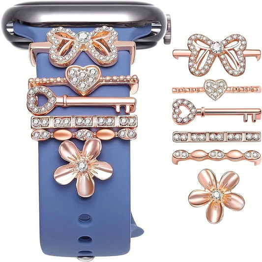 Trendige, skurrile, herzförmige, dekorative Uhrenarmbandschnallen mit Schlüsselmotiv und dekorative Schlaufen im Cartoon-Stil für einen modischen Handgelenk-Akzent-Yabubest - Home & More