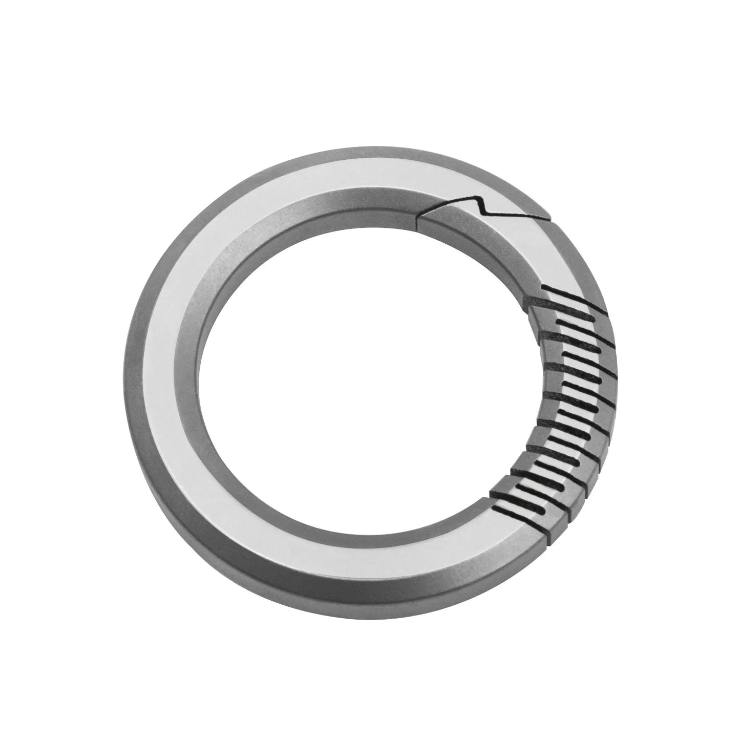 Schwarzer Titan Leder Schlüsselanhänger Herren leichtes EDC Geschenk