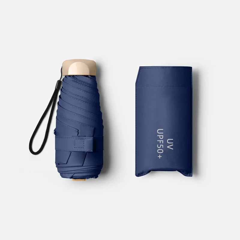 Faltbarer Mini Sonnenschirm mit UV Schutz und kompakter Tasche