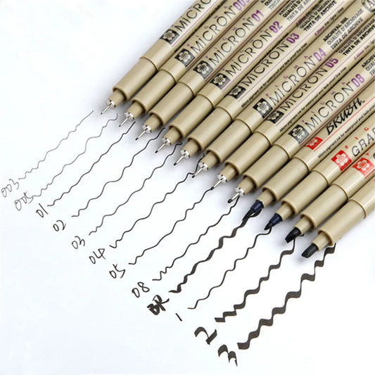 Präziser, Wasserdichter Fineliner mit Schwarzer Pigmenttinte für Klare Linien