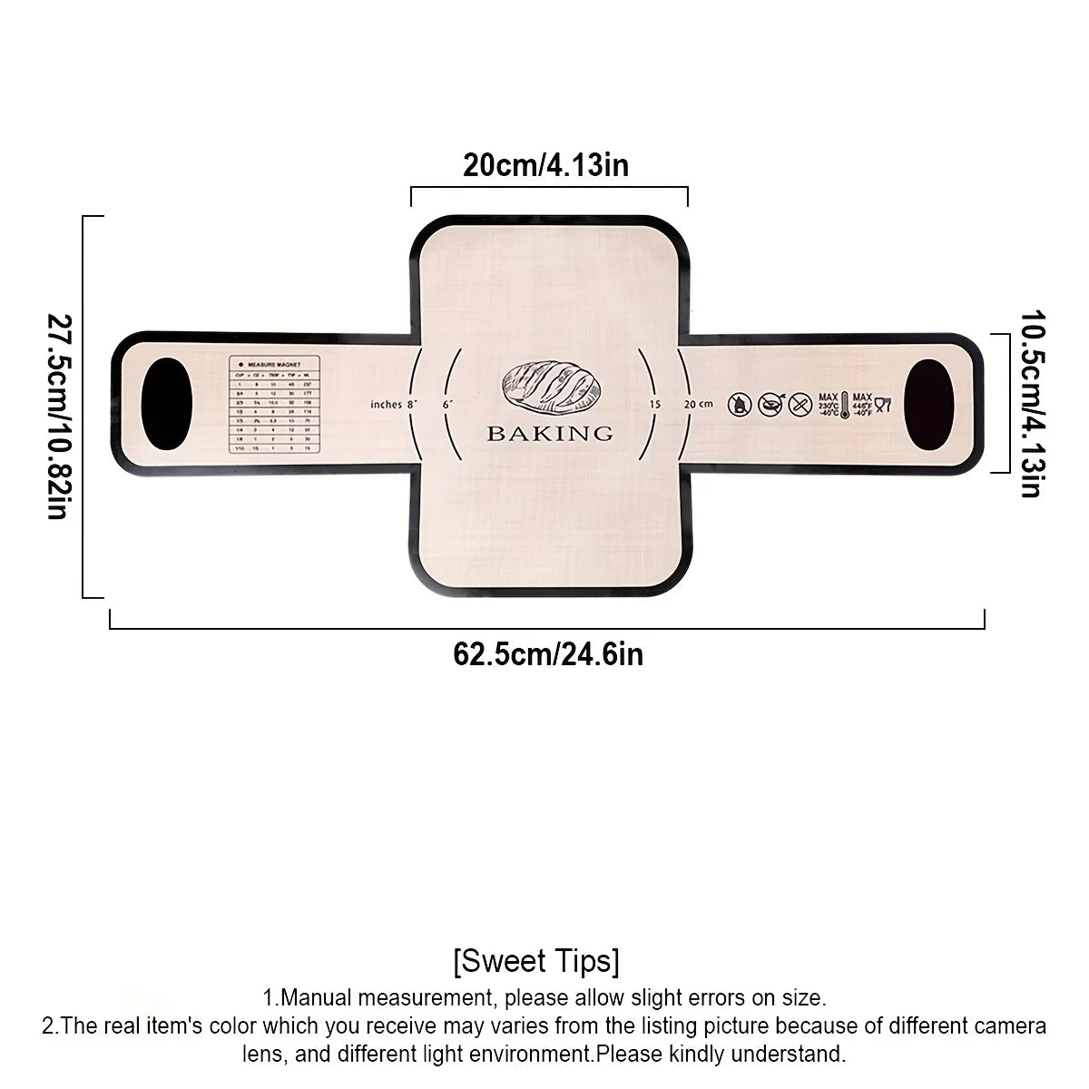 Silikon-Brotschlinge hitzebeständig antihaftbeschichtet mit langem Griff zum Backen
