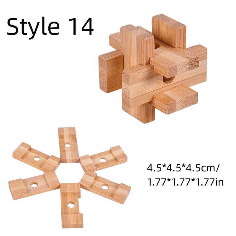 Holz Kong Ming Lock 3D Puzzle Montessori Spielzeug Kinder-Yabubest - Home & More