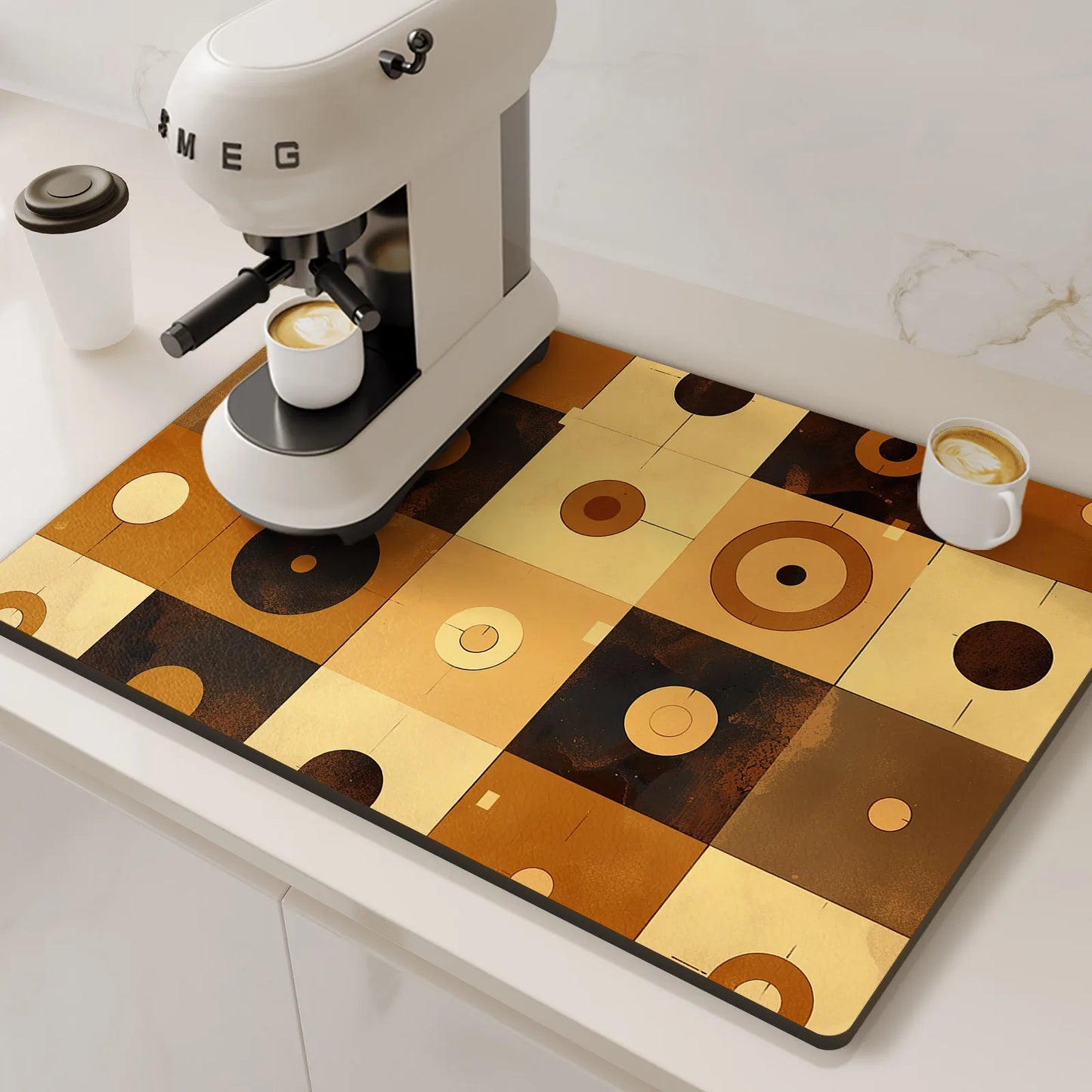 Schnelltrocknende Abtropfmatte aus Kieselalgen Schlamm für die Küche