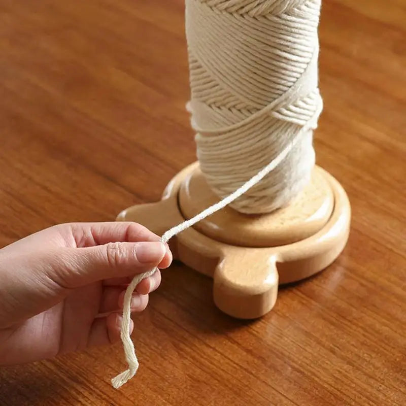 Holzgarnhalter Bambus Spule Wickler für Stricken Häkeln Anfänger