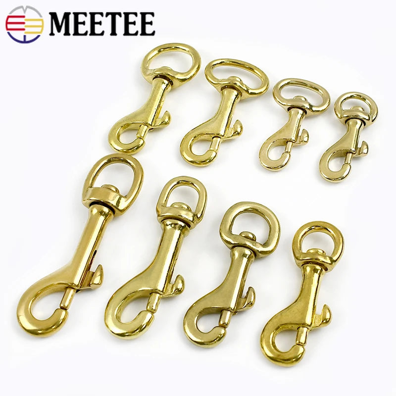 Massiver Messing Karabinerverschluss 10 30 mm drehbar für Taschen Gürtel