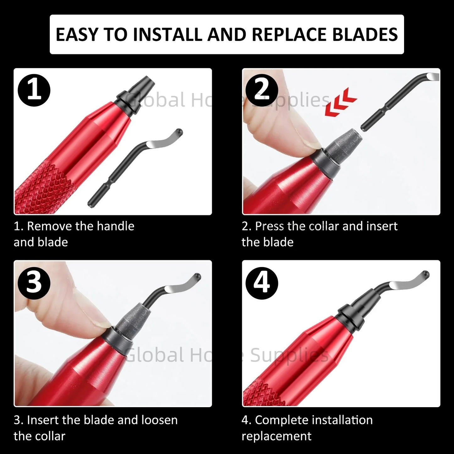 Entgratungswerkzeug RB3000 mit 1 oder 11 Schnellarbeitsstahl-Schwenkklingen