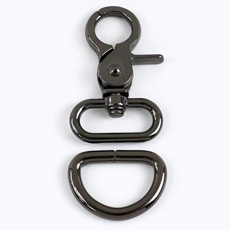 2-5 Sets Metall-Taschenschnallen 20-32mm Karabiner D-Ring Gurtbandhaken