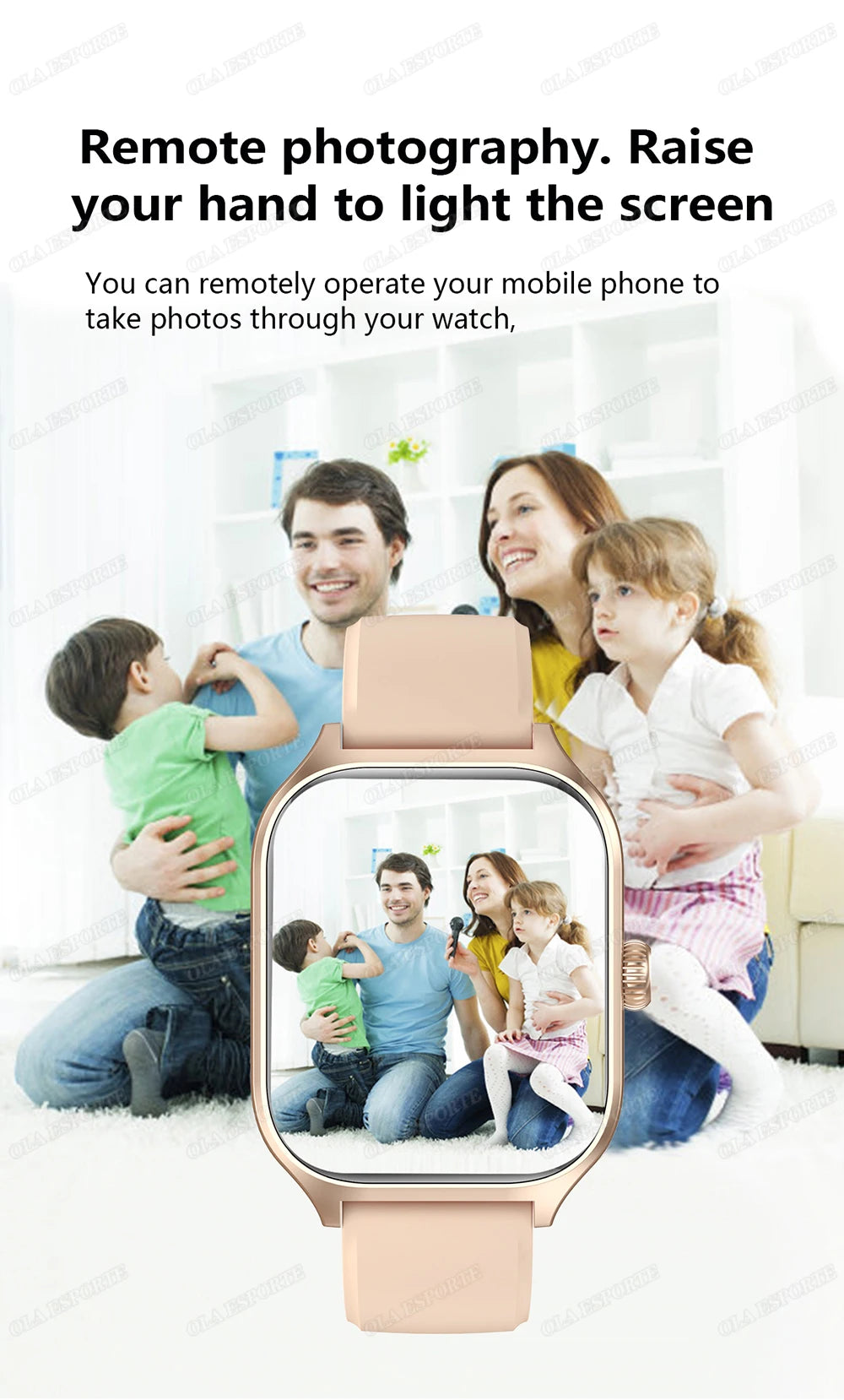 Multifunktionale Smartwatch mit Gesundheitsmonitor für Android und iOS