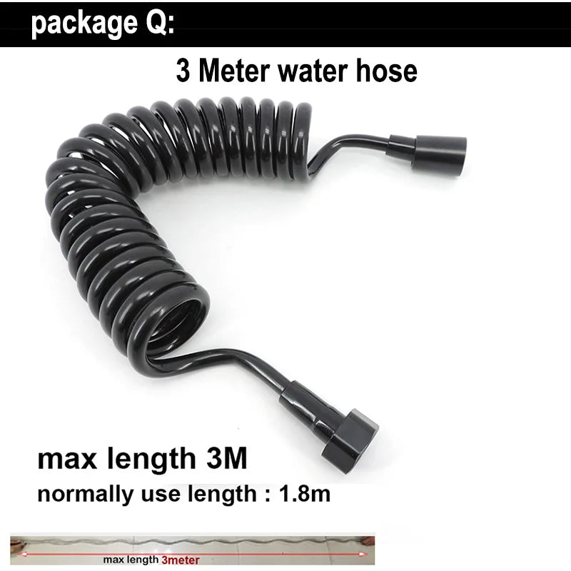 Handbrause Bidet WC Spritzpistole Duschkopf schwarz für Bad WC Einsatz