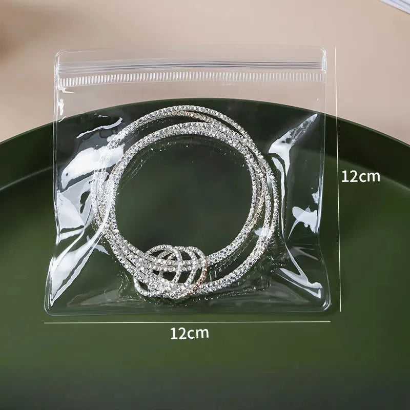10/50/100x PVC Druckverschlussbeutel transparent Schmuck Geschenk