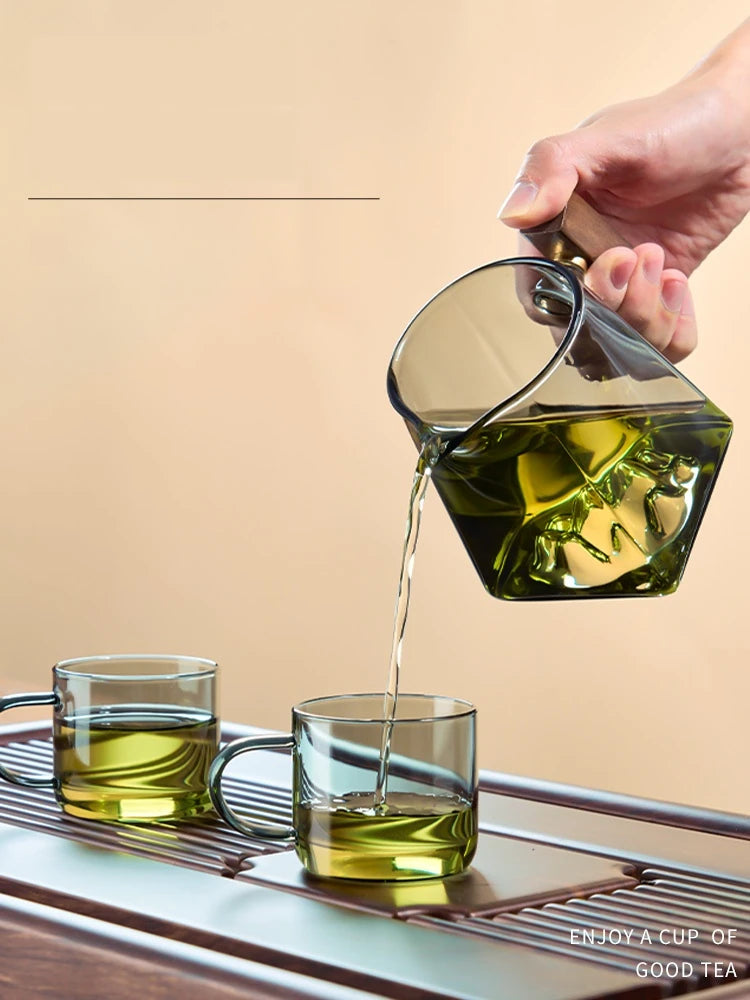 GIANXI Teetasse 350 ml Pyrex Tee-Set mit Griff und Filter handcrafted