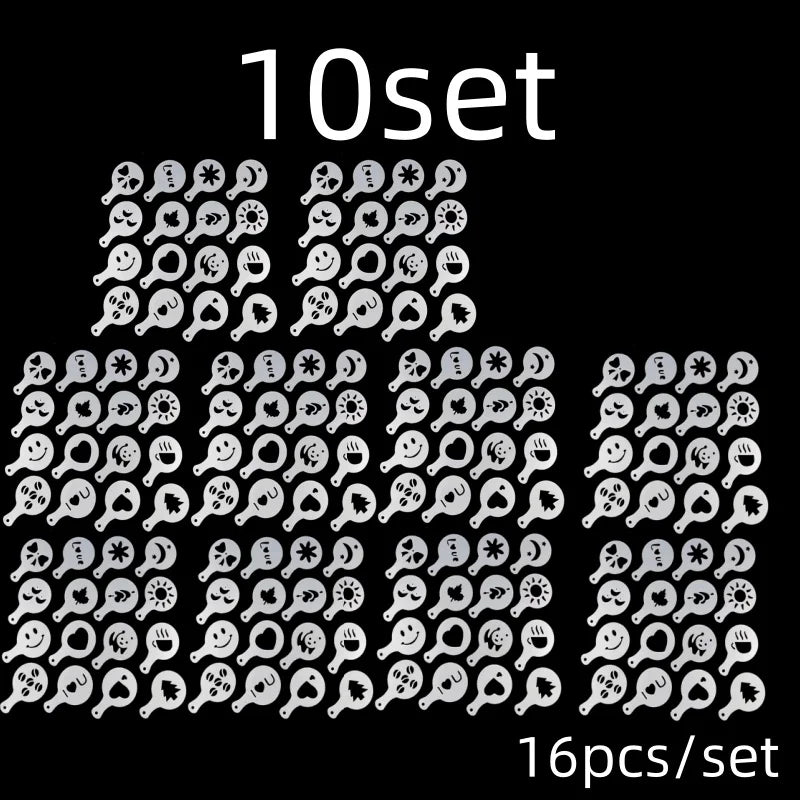 Kaffee Schablonen Set für kreative Latte und Cappuccino Kunst