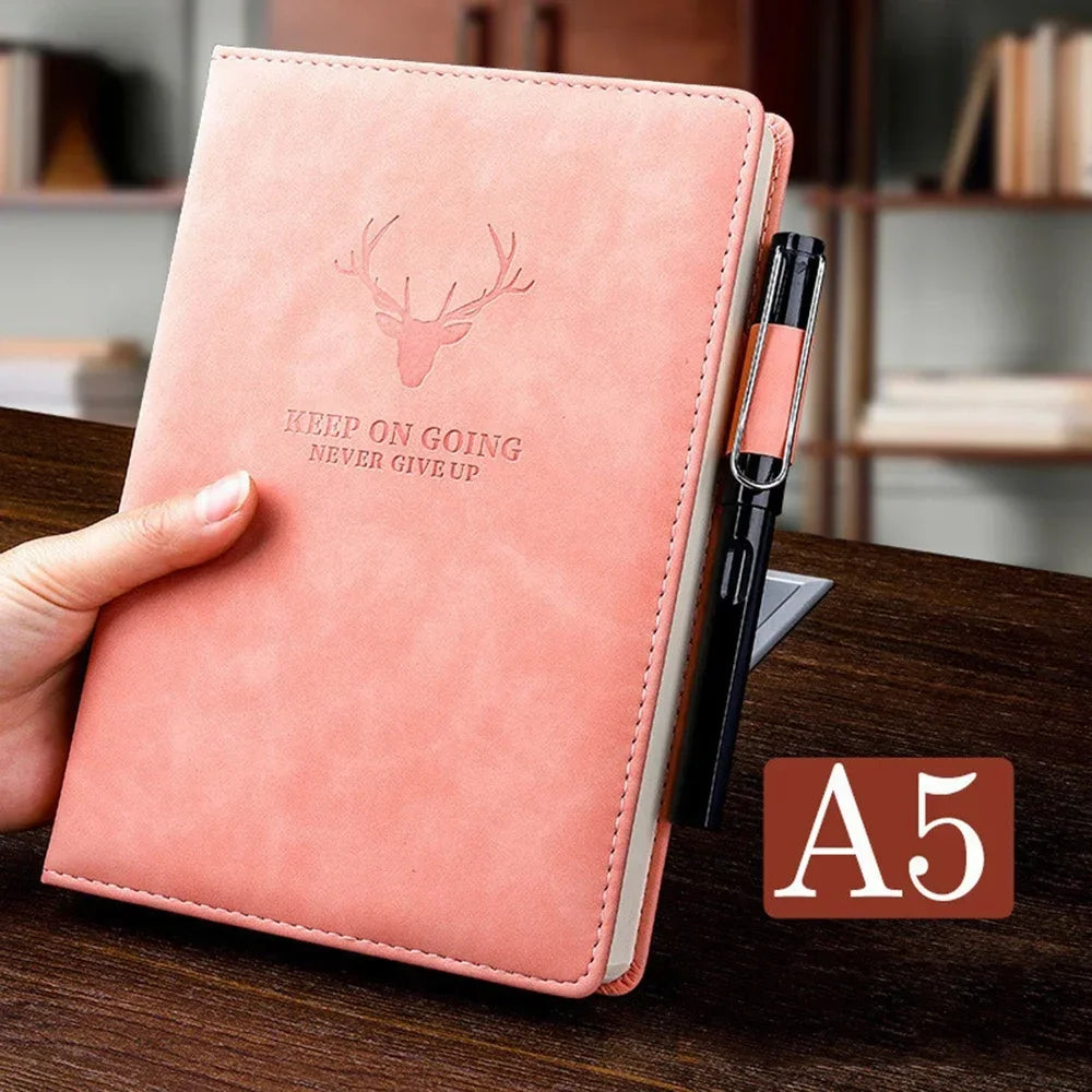A5 Leder Notizbuch mit Hülle Softcover Lesezeichen für Business & Meetings