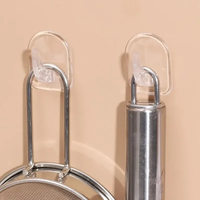 Transparente Mini-Wandhaken selbstklebend für Küche Bad Wohnraum