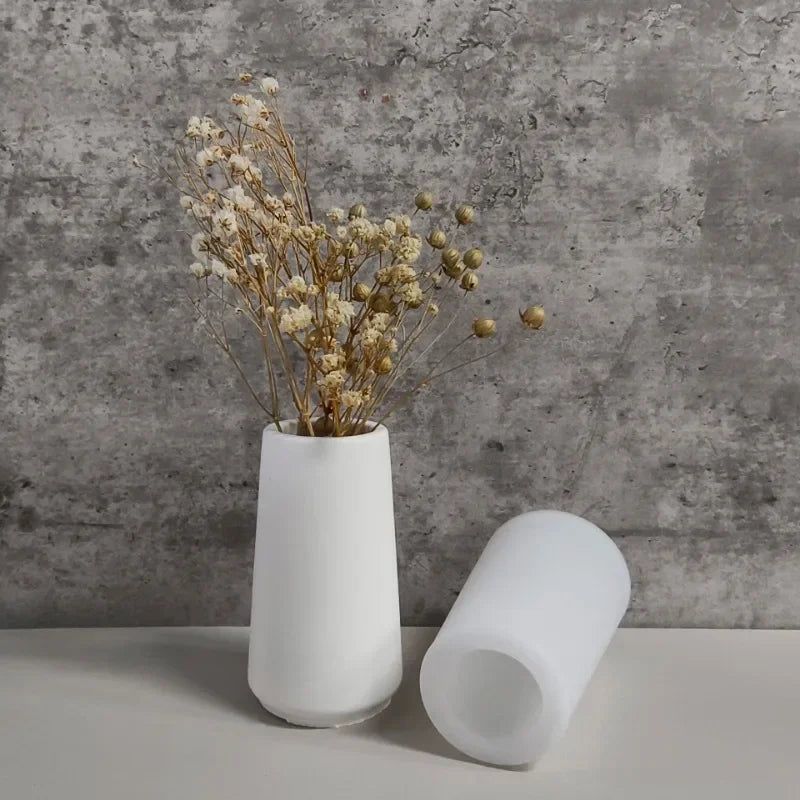 Silikonform Zylindrische Vase für Gips Epoxidharz Kerzen Deko DIY