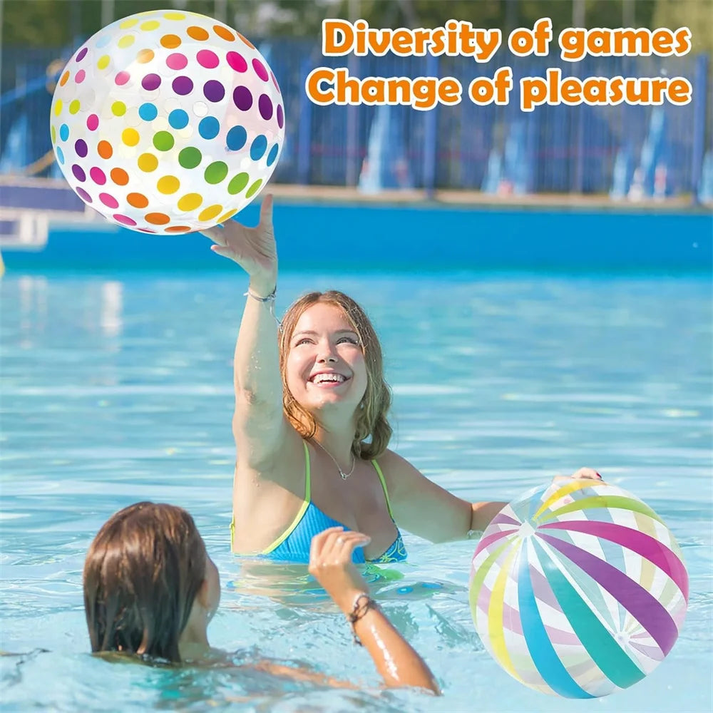 Bunter 40 cm Wasserball – Robust, leicht - perfekt für Strand - Poolspaß