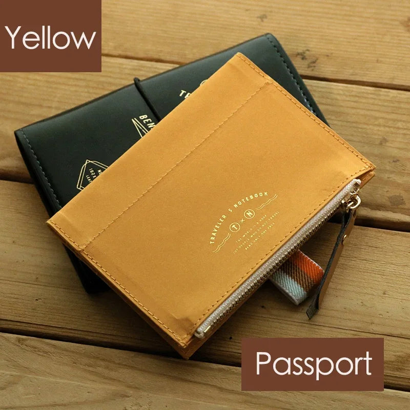 Reißverschluss Tasche Kartenhalter für Reisetagebuch Notizbuch Zubehör Organizer