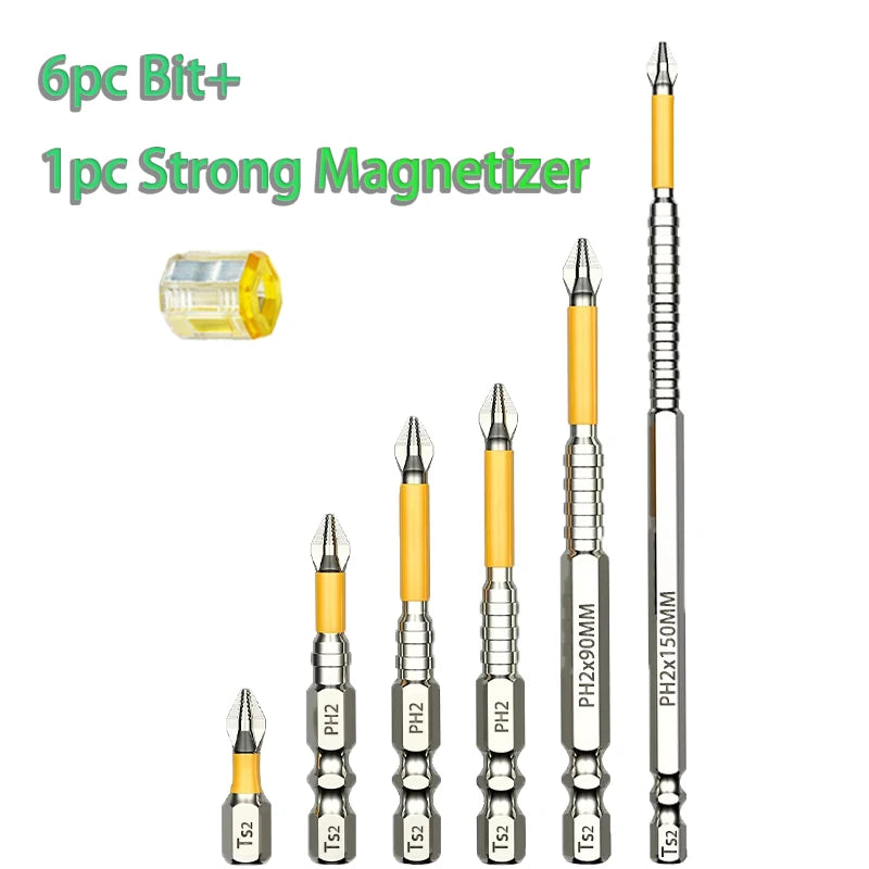 Rutschfester PH2 Kreuzschraubendreher mit magnetischem Kopf in verschiedenen Längen